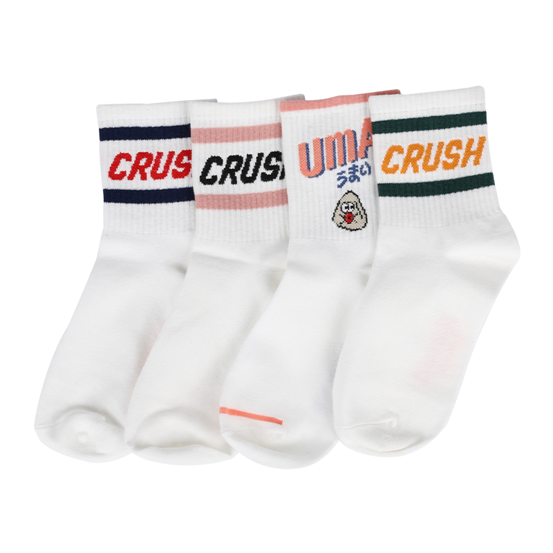 Șosete unisex clasice în dungi cu design cu litere