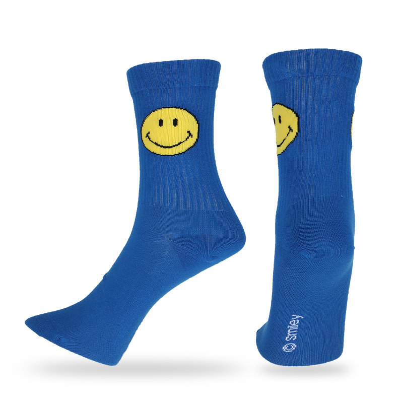 Șosete personalizate de echipaj casual pentru bărbați, cu modele și litere cu fețe emoji zâmbitoare, care sunt realizate din bumbac de înaltă calitate, astfel încât șosetele sunt moi, confortabile, durabile, respirabile și calde.