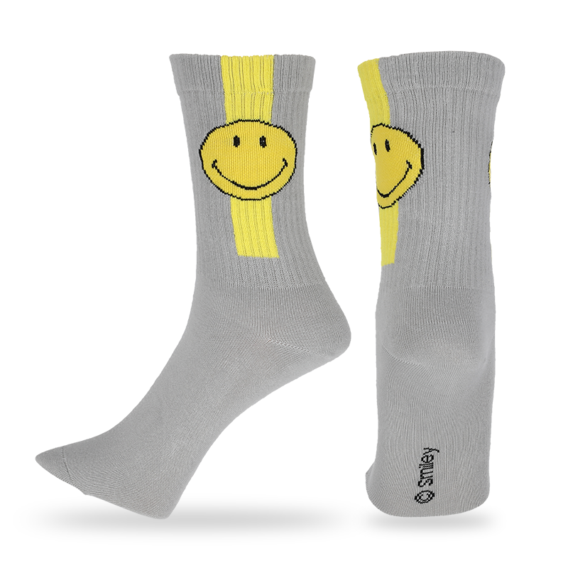 Șosete personalizate de echipaj casual pentru bărbați, cu modele și litere cu fețe emoji zâmbitoare, care sunt realizate din bumbac de înaltă calitate, astfel încât șosetele sunt moi, confortabile, durabile, respirabile și calde.