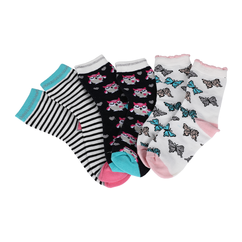 Copii 0-8 ani șosete drăguțe fine noutate cu fire de pene și jacquard delicat lurex argintiu