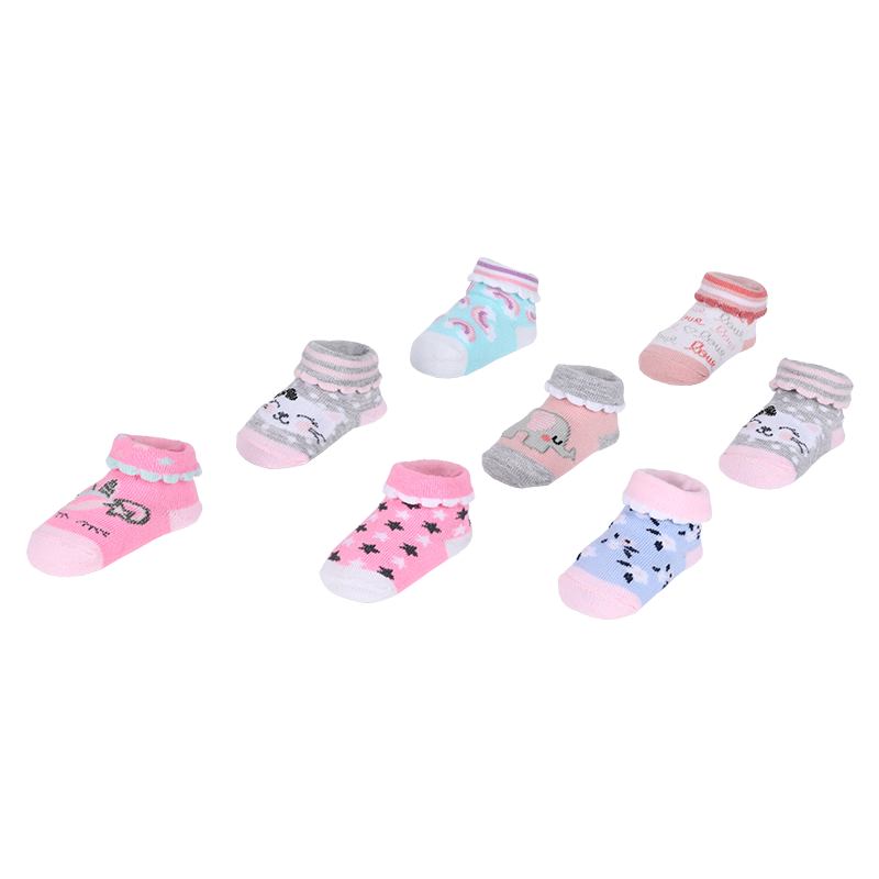 96N 0-24M șosete unisex pentru bebeluși șosete pentru nou-născuți papuci pentru copii mici, cutie din PVC, set cadou, șosete pentru bebeluși pentru piața nord-americană