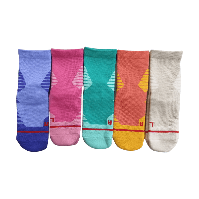 Sosete sport de baschet de baschet aleatoriu aleatoriu de înaltă calitate, jacquard terry care distinge piciorul stâng și drept